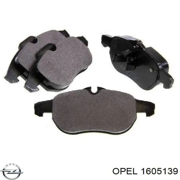 Передні тормозні колодки 1605139 Opel