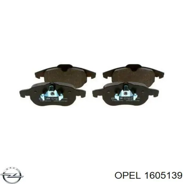 Купити 1605139 Opel Колодки гальмівні передні, дискові