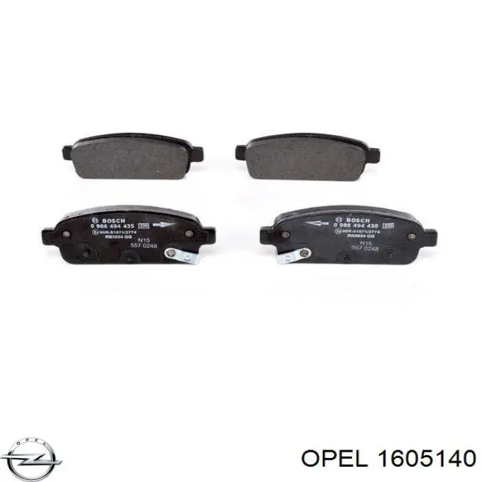 Задні гальмівні колодки Opel 1605140 ціна, від 20.93 USD