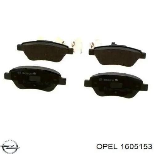 Купити 1605153 Opel Колодки гальмівні передні, дискові
