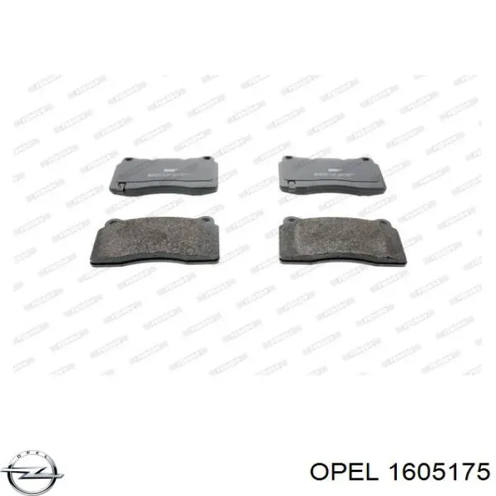 1605175 Opel колодки гальмівні передні, дискові