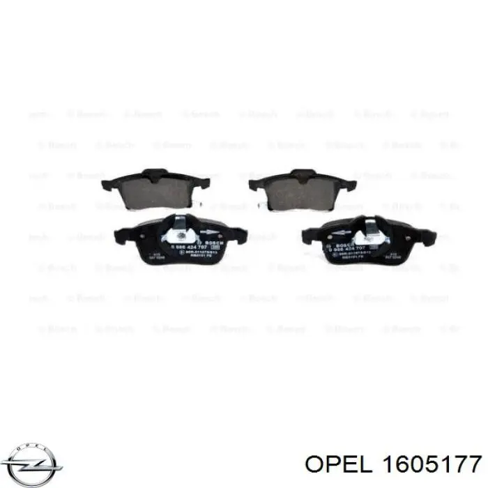 Передні тормозні колодки 1605177 Opel