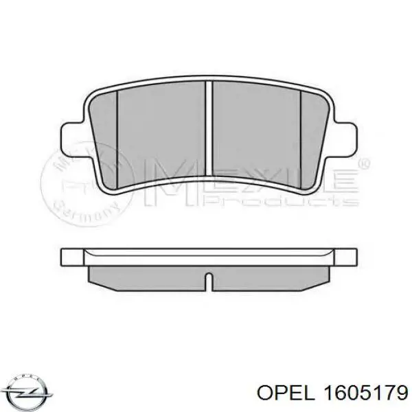 Задні гальмівні колодки Opel 1605179 ціна, від 21.46 USD