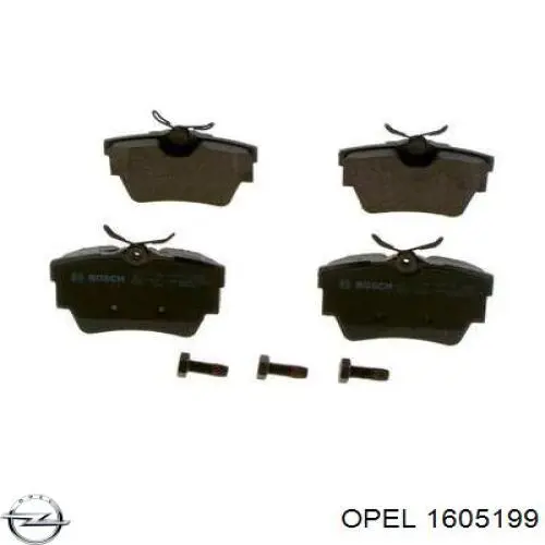 Купити 1605199 Opel Задні колодки