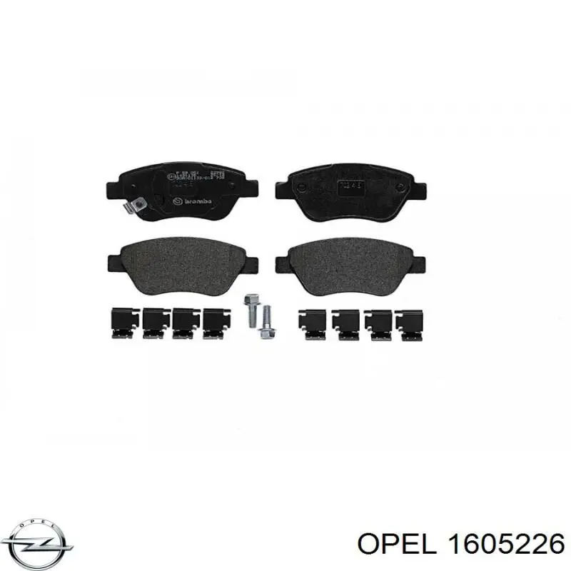 Гальмівні колодки Opel 1605226 ціна, від 23.85 USD