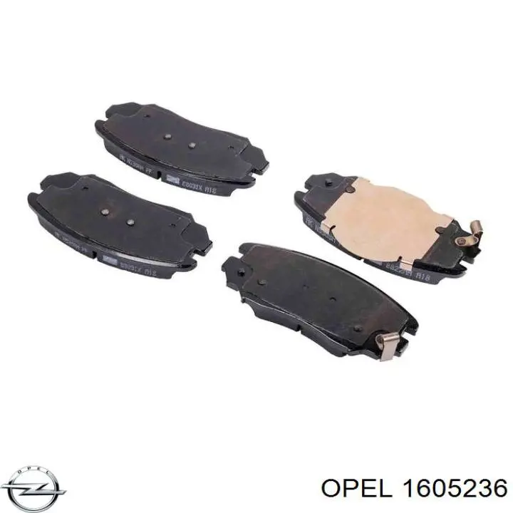 Купити 1605236 Opel Колодки гальмівні передні, дискові