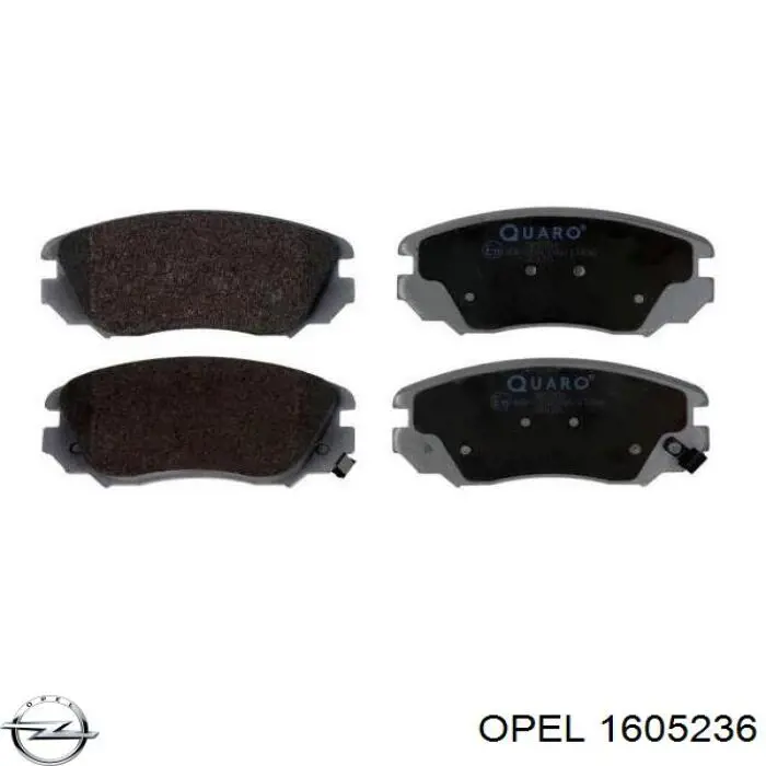 Гальмівні колодки Opel 1605236 ціна, від 24.22 USD