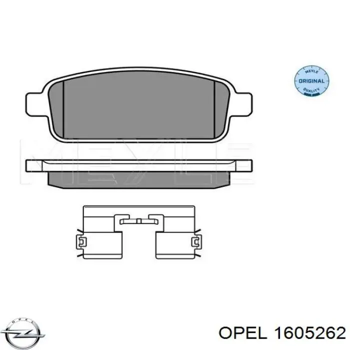 Купити 1605262 Opel Задні колодки