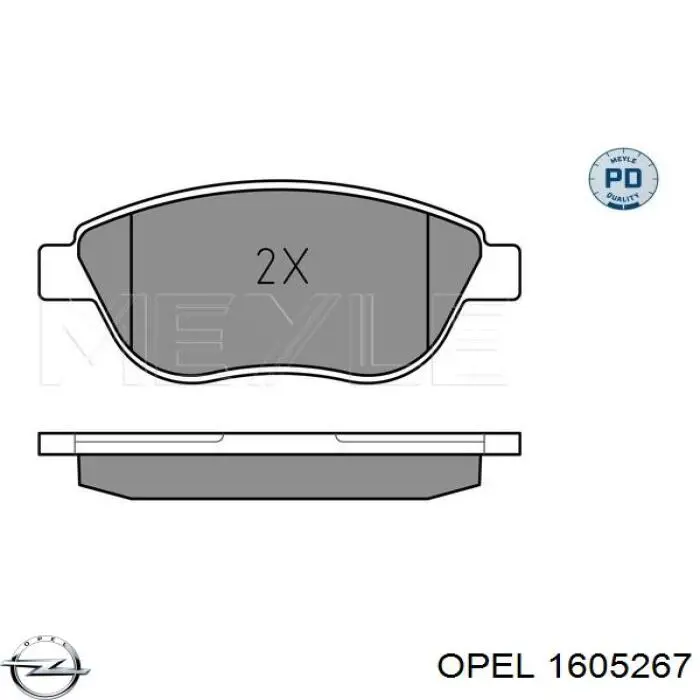 Тормозні колодки Opel 1605267