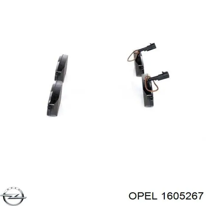1605267 Opel Передні гальмівні колодки