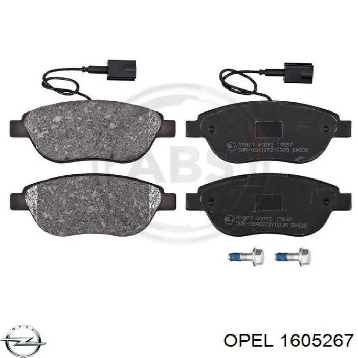 Купити 1605267 Opel Колодки гальмівні передні, дискові