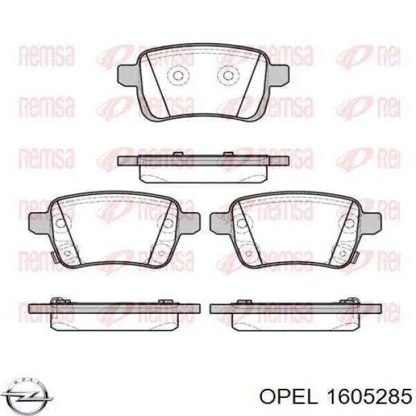 Гальмівні колодки Opel 1605285 ціна, від 23.51 USD