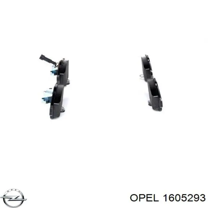 1605293 Opel колодки гальмівні передні, дискові