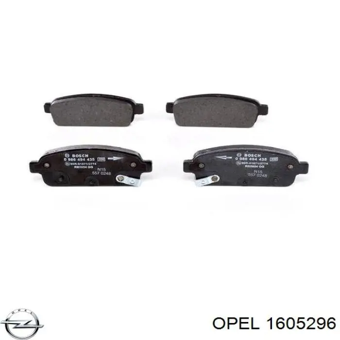 Задні гальмівні колодки Opel 1605296 ціна, від 19.85 USD