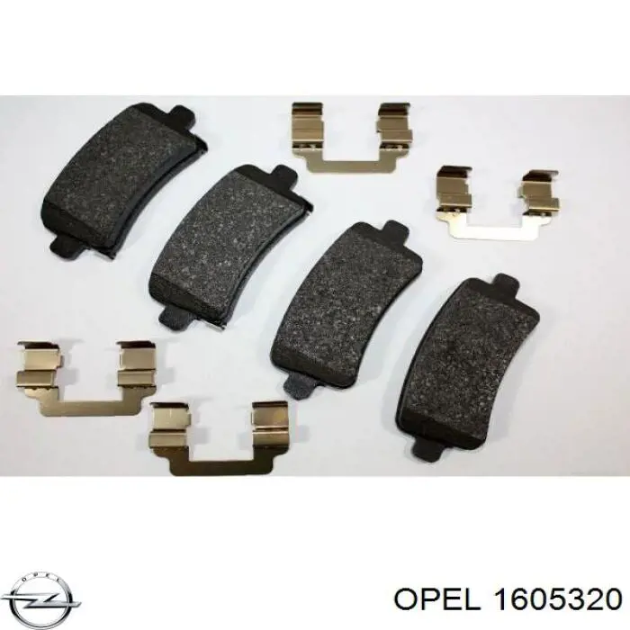 Задні гальмівні колодки Opel 1605320 ціна, від 12.67 USD