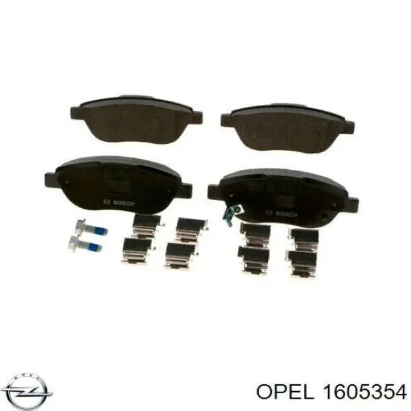 Гальмівні колодки Opel 1605354 ціна, від 27.56 USD