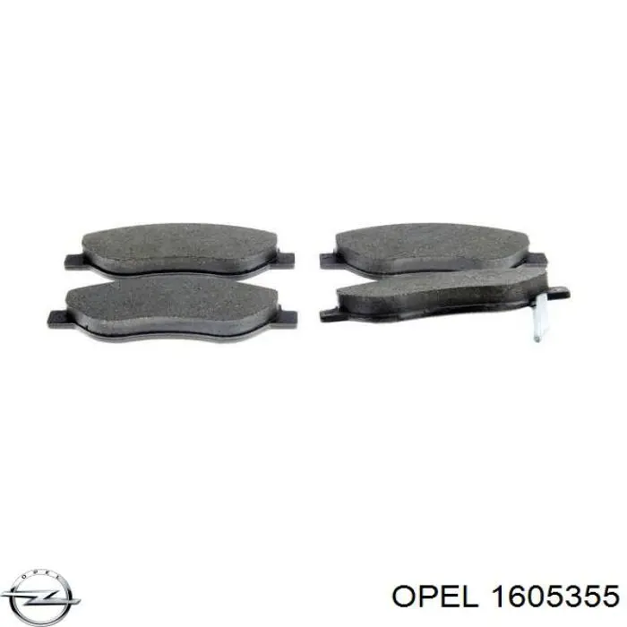 1605355 Opel колодки гальмівні передні, дискові
