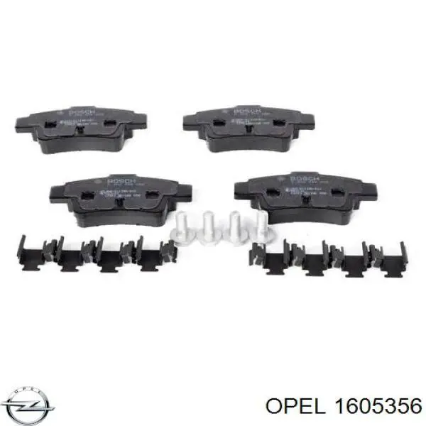 Купити 1605356 Opel Задні колодки