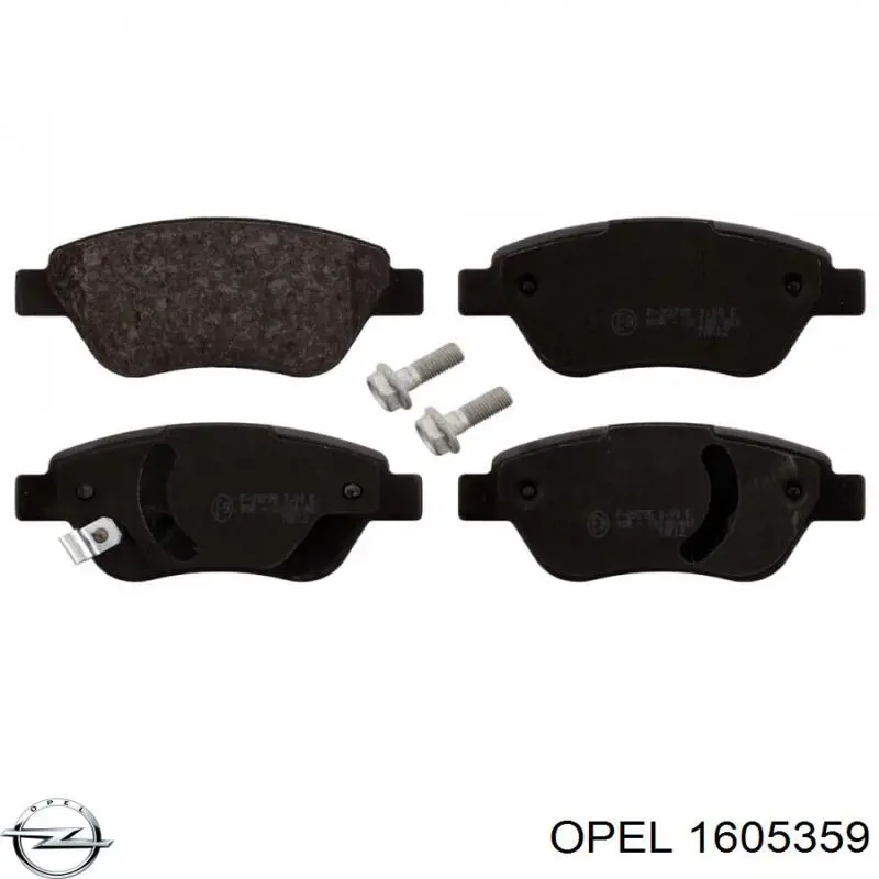 1605359 Opel колодки гальмівні передні, дискові