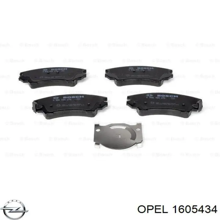1605434 Opel Передні гальмівні колодки