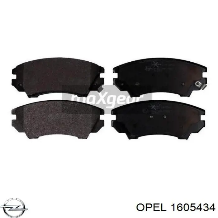 Гальмівні колодки Opel 1605434 ціна, від 25.22 USD