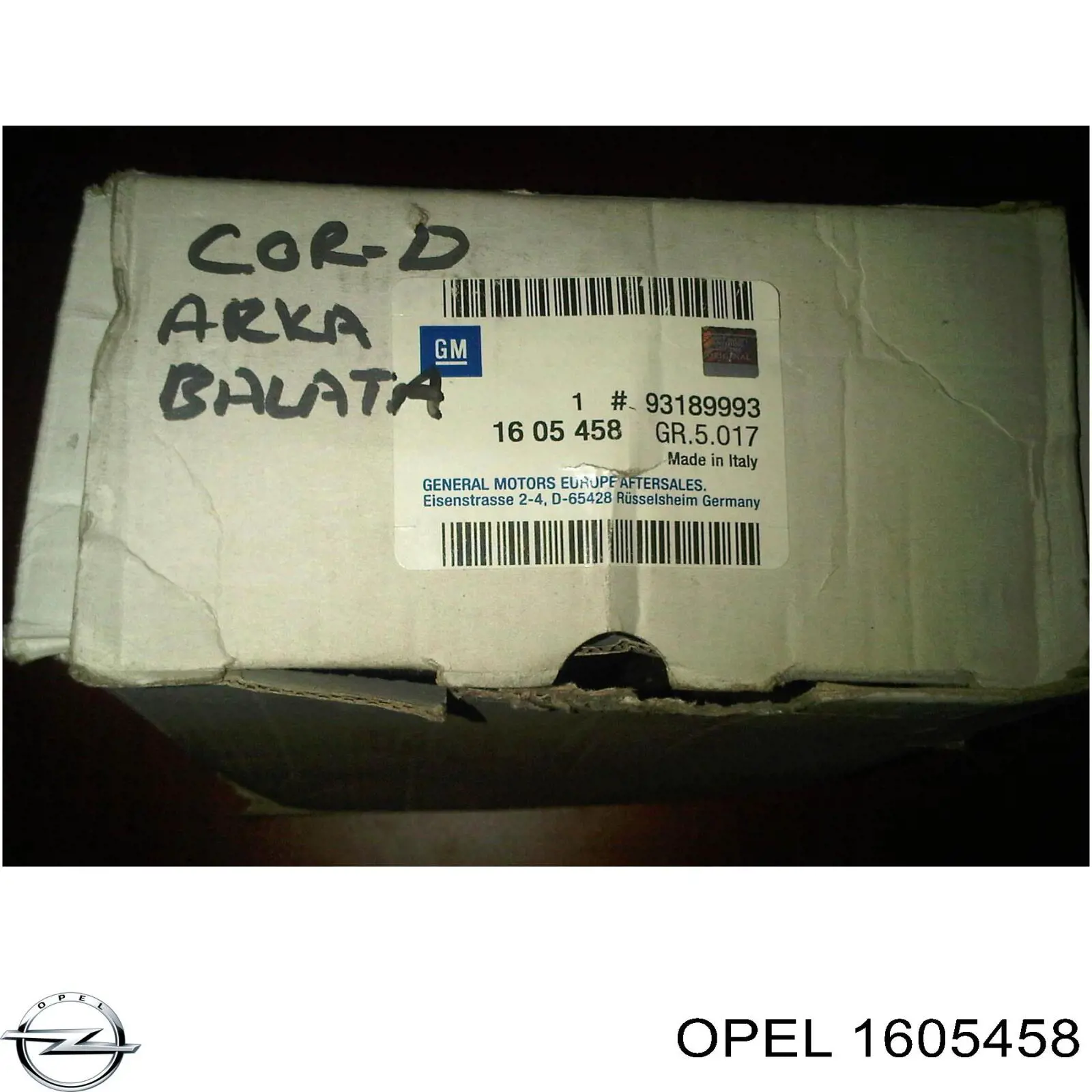 Гальма робочі задні ножні і гальмівні барабани Opel 1605458