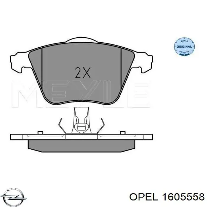 Купити 1605558 Opel Колодки гальмівні передні, дискові