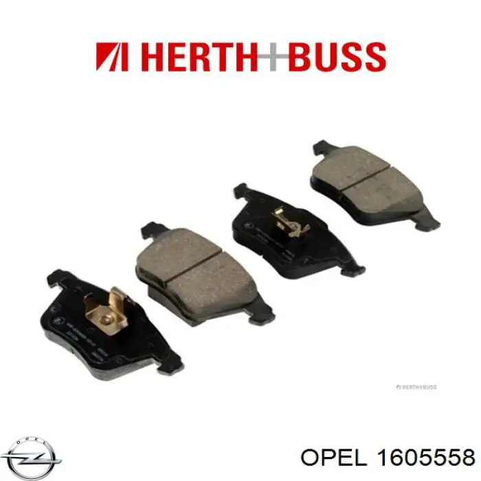 Передні тормозні колодки 1605558 Opel