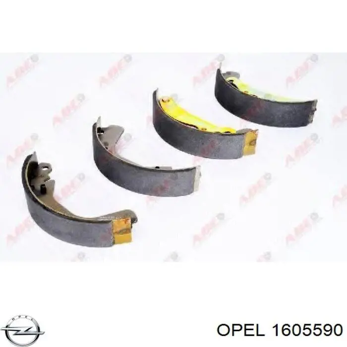 Колодки гальмові задні, барабанні 1605590 Opel
