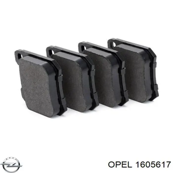 1605617 Opel колодки гальмові задні, дискові