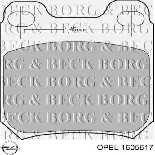 Задні гальмівні колодки Opel 1605617 ціна, від 17.02 USD
