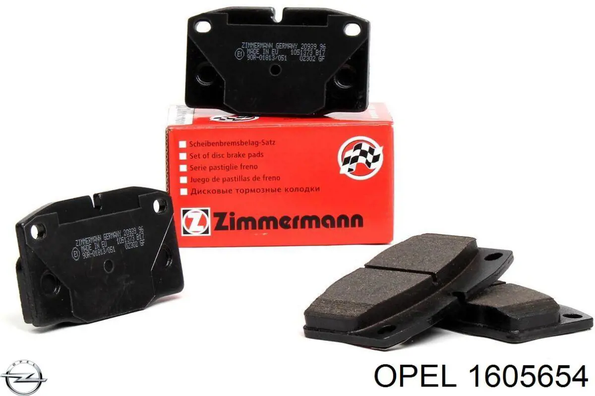 Гальмівні колодки Opel 1605654 ціна, від 19.57 USD