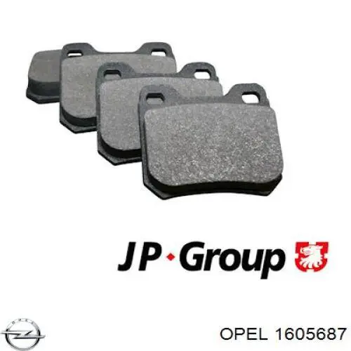 1605687 Opel колодки гальмові задні, дискові
