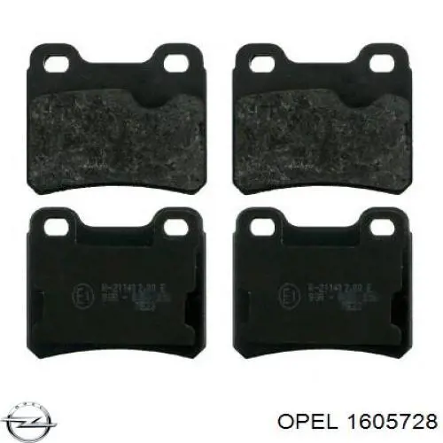 1605728 Opel колодки гальмові задні, дискові