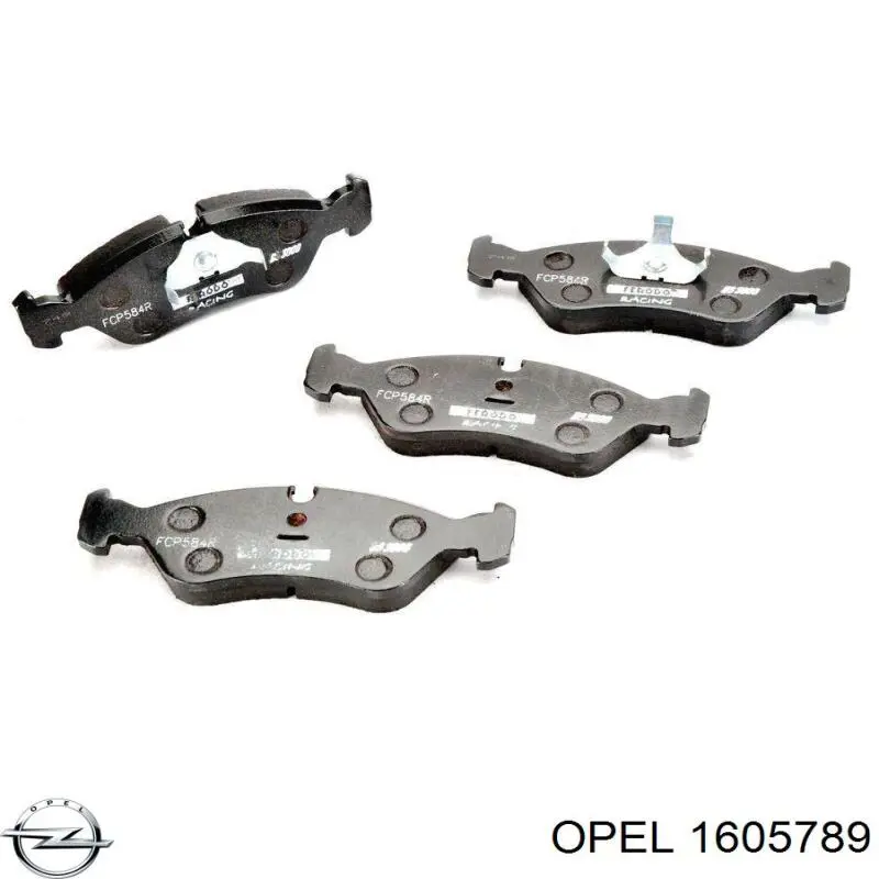 Передні тормозні колодки 1605789 Opel