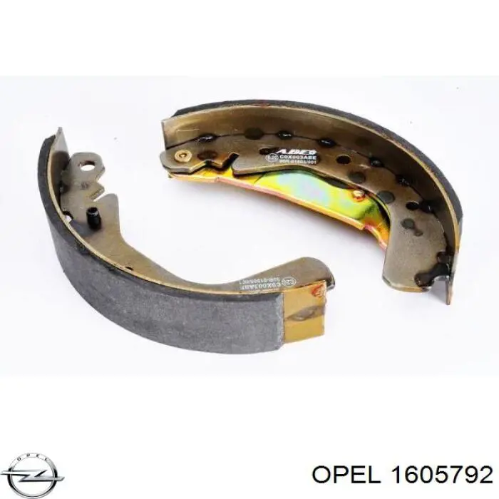 1605792 Opel колодки гальмові задні, барабанні