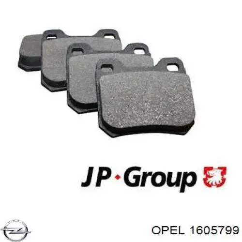 1605799 Opel колодки гальмові задні, дискові