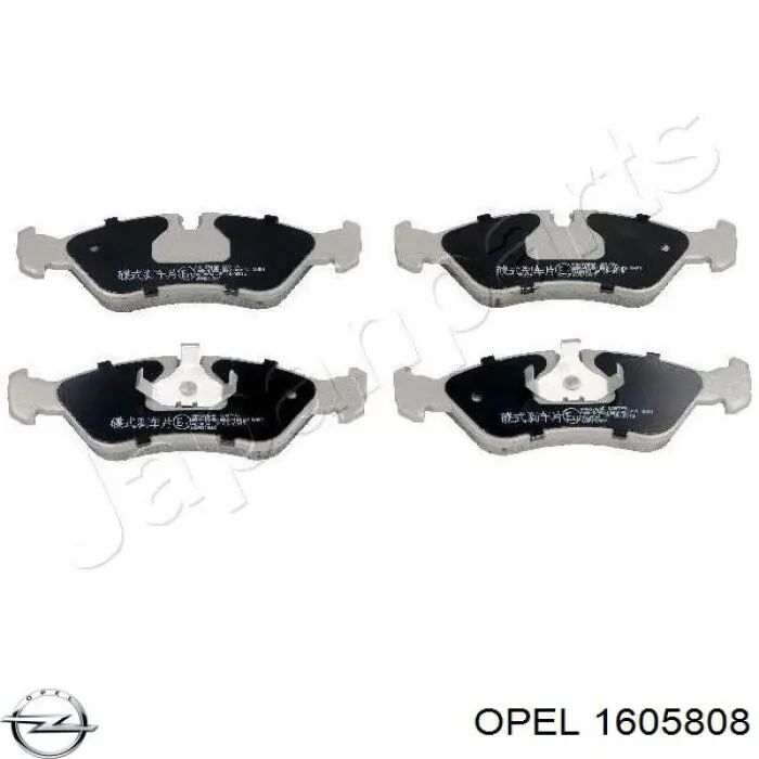 1605808 Opel колодки гальмівні передні, дискові