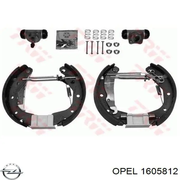 1605812 Opel колодки гальмові задні, барабанні