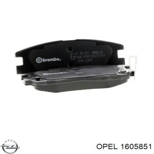 Купити 1605851 Opel Задні колодки