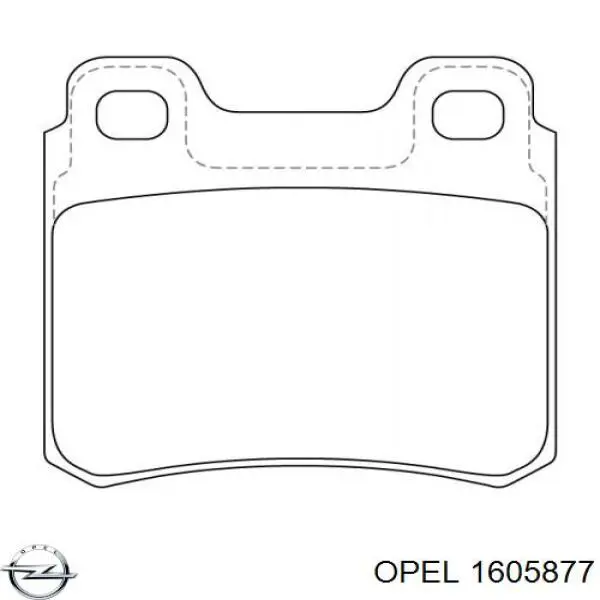 1605877 Opel колодки гальмові задні, дискові