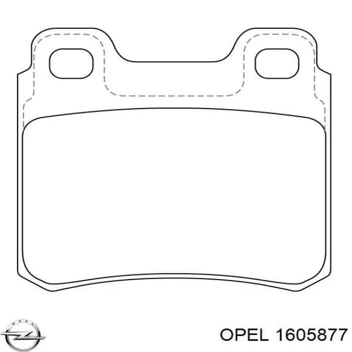 Задні гальмівні колодки Opel 1605877 ціна, від 10.53 USD