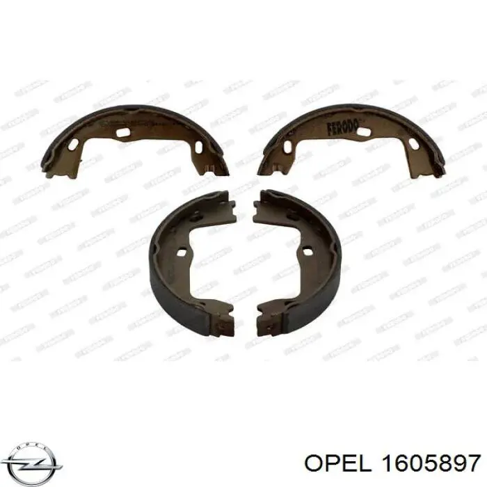 Колодки ручника / стоянкового гальма Opel 1605897 ціна, від 12.85 USD