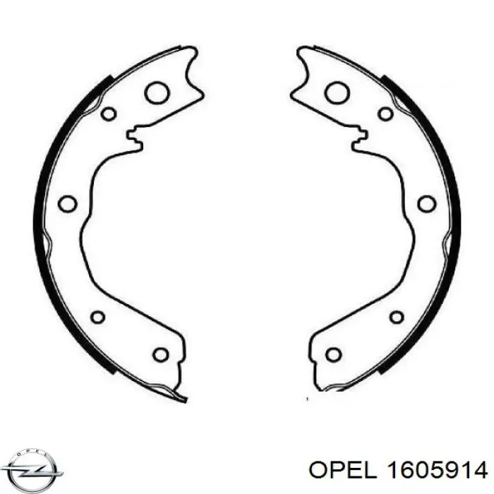 Колодки ручника / стоянкового гальма Opel 1605914 ціна, від 29.20 USD