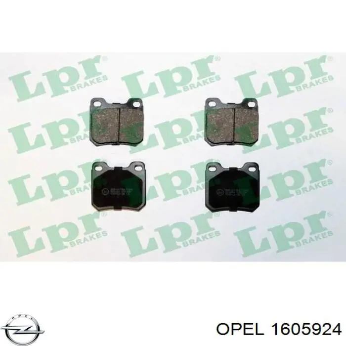 Задні гальмівні колодки Opel 1605924 ціна, від 16.98 USD