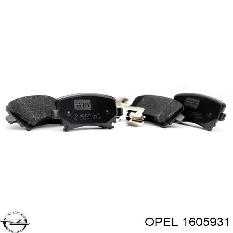 Купити 1605931 Opel Колодки гальмівні передні, дискові