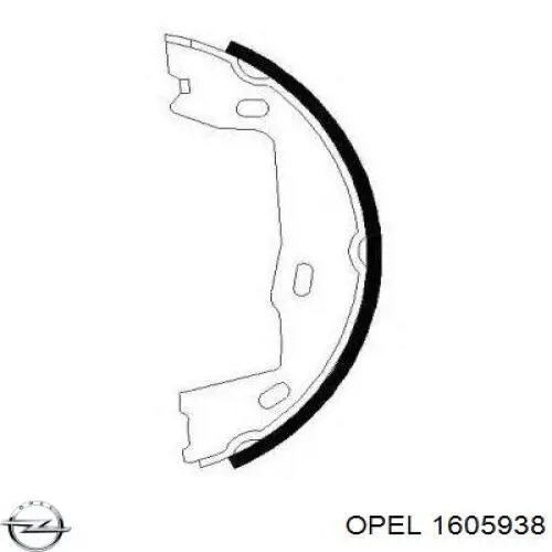 Колодки ручника / стоянкового гальма Opel 1605938 ціна, від 12.85 USD