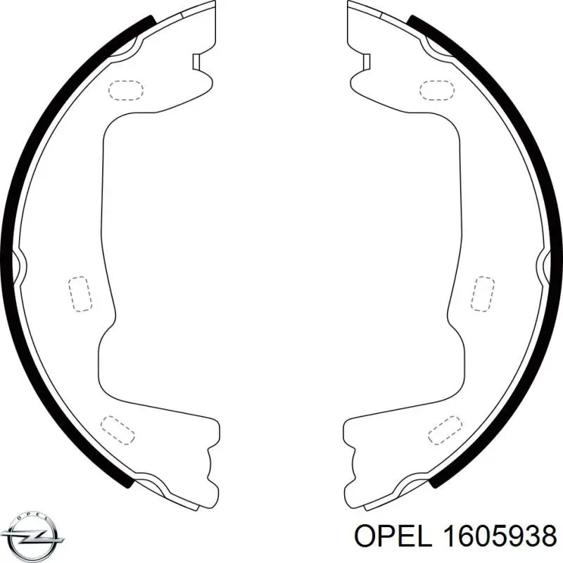 Колодки ручника 1605938 Opel