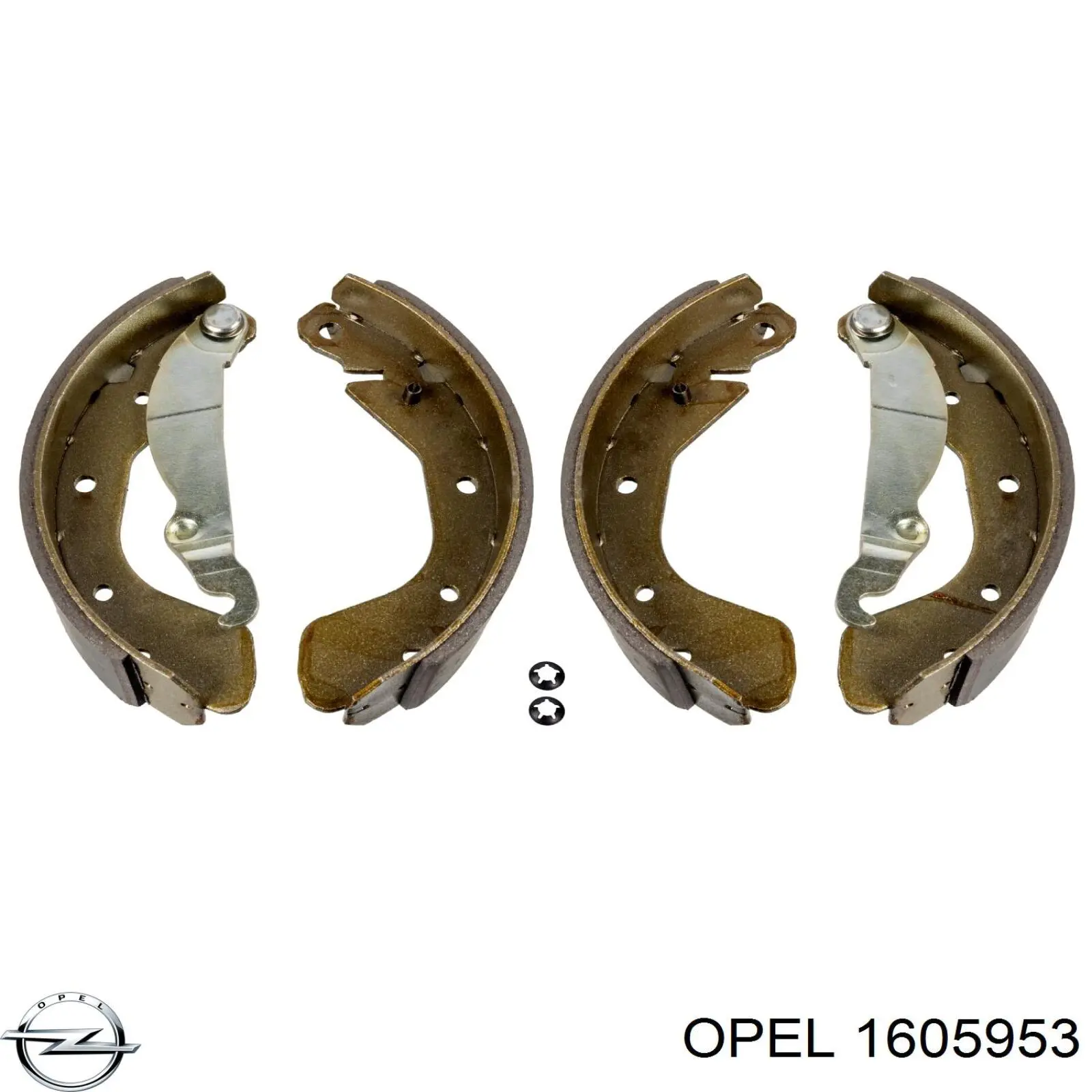 1605953 Opel колодки гальмові задні, барабанні
