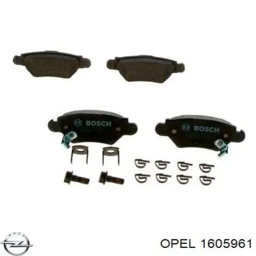 Задні гальмівні колодки Opel 1605961 ціна, від 13.33 USD